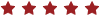 Fünf rote Sterne in einer Reihe, die eine 5-Sterne-Bewertung symbolisieren.